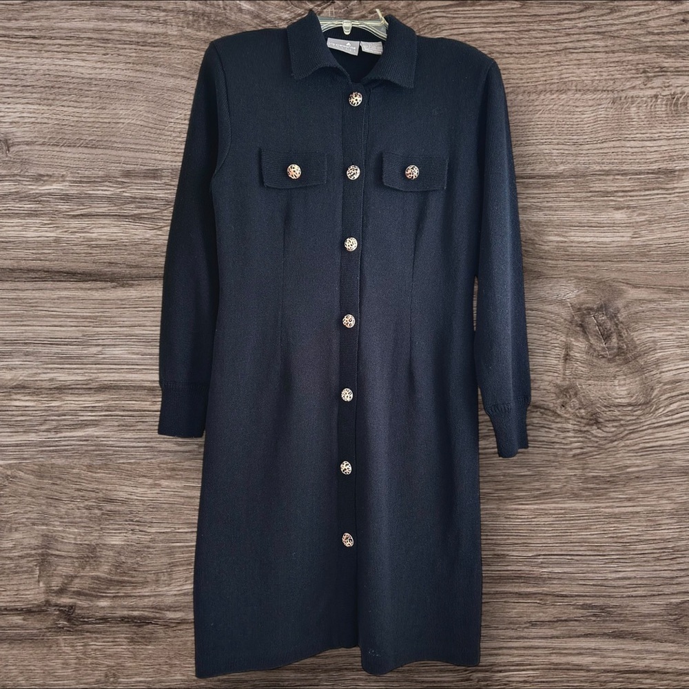 Liz Claiborne Dresses Black Knit Button Front Dress
Size: L